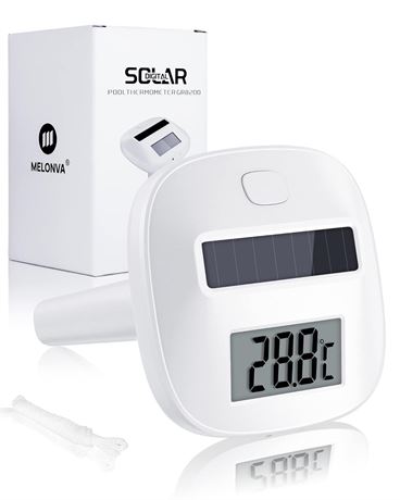 Solar Digital Pool Thermometer - Floating, Large LCD Display, 200F/ C