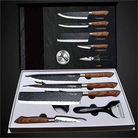 6-Piece Kitchen Knife Set with Gift Box-Forged High-Carbon Stainless Steel