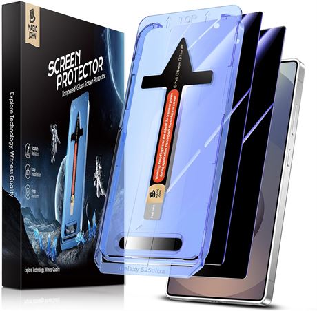 Magic John 2-Pack Samsung Galaxy S25 Ultra Privacy Glass Screen Protector