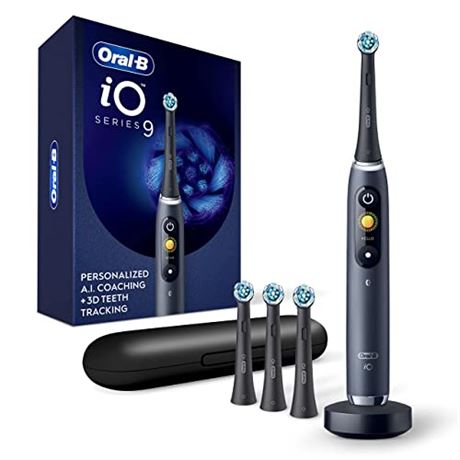 Oral-B iO Series 9 Electric Toothbrush Black Onyx with 4 Brush Heads Case