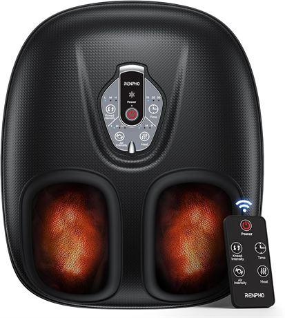 RENPHO Foot Massager with Heat, Remote, Kneading Shiatsu, 3 Heating Levels