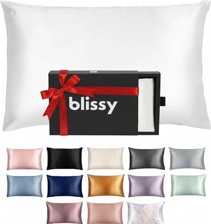Blissy Silk Pillowcase - 100% Mulberry Silk, 22 Momme, 6A Fibers
