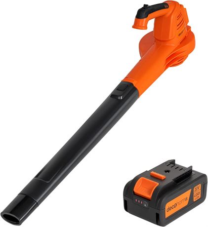 Deco Home 20V Cordless Leaf Blower 150 MPH 13,000 RPM 3 Lbs Detachable Nozzle