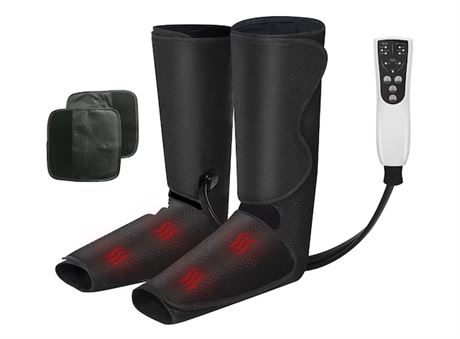 LINGTENG Air Compression Leg Massager with Foot Heat, Air Compression