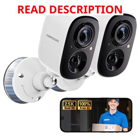 CiNMOORE - 2 Pack Smart Indoor WiFi Camera