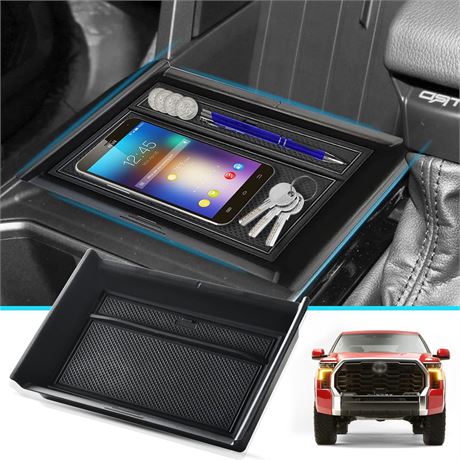 Toyota Tundra 2022 Storage Tray Center Console Organizer, ABS, Anti-Skid Pads
