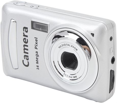 Appareil Photo Numérique 16MP 2.4" Zoom 16X Argent Compact