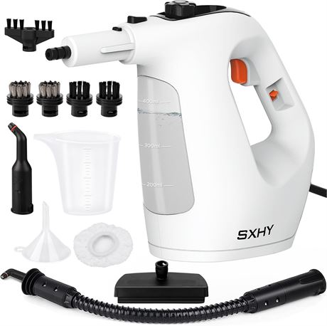 Steam Cleaner, Handheld Steamer for Home with Steam Lock and 11-Piece Kit