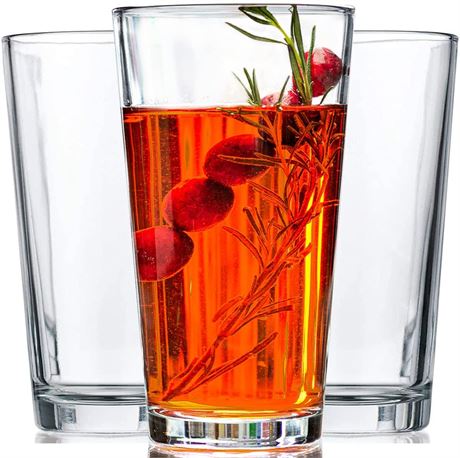 Drinking Glasses Set of 10-16oz Margarita Cups, Dishwasher Safe, Clear