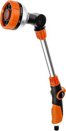 18-Inch Watering Wand, 180  Rotating, 8 Spray Patterns, Thumb Control, Anti-Clog