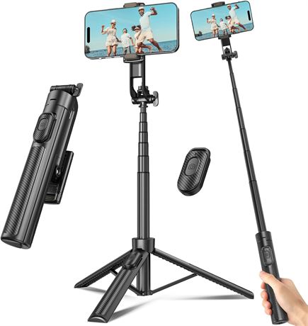 Trépied ES-B180 avec suivi visage, perche selfie 50", vidéo iPhone