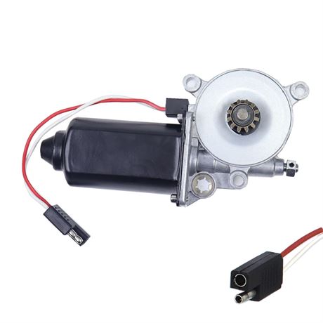 MOCW 373566 RV Awning Motor Replacement, 12V DC, 75 RPM, 2-Way Connector