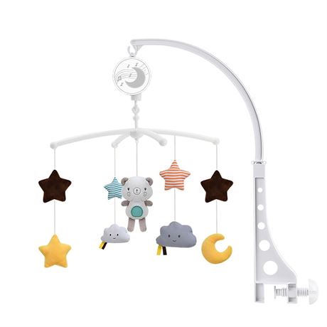 Baby Crib Mobile Holder Arm Bracket, 360  Rotation Music Box for 0-1 Year