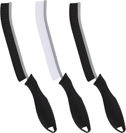 FOOGWEE Bathroom Crevice Brush Hard Bristle Tile Grout Cleaning Tool Black White