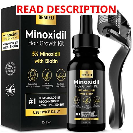 Kit Minoxidil 5% Croissance Barbe et Cheveux Homme