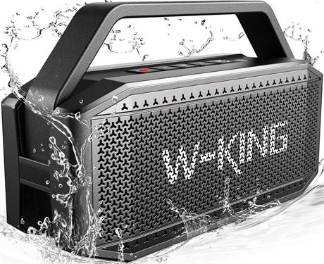 W-KING 60W Bluetooth Speaker IPX6 Waterproof Boombox Bass
