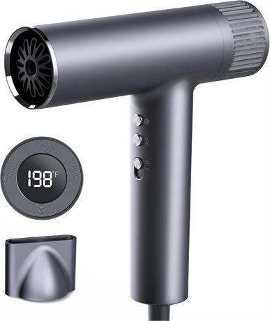 TurboSpeed Ionic Hair Dryer, 500M IONs, Fast Dry, Low Noise, 0.3kg