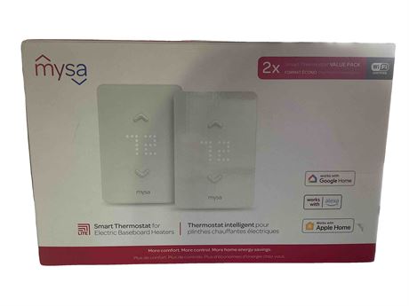 Mysa Lite Smart Thermostat for Baseboard Heaters (2 Pack)