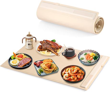 Fuloon Plateau chauffant  lectrique portable en silicone   3 r glages