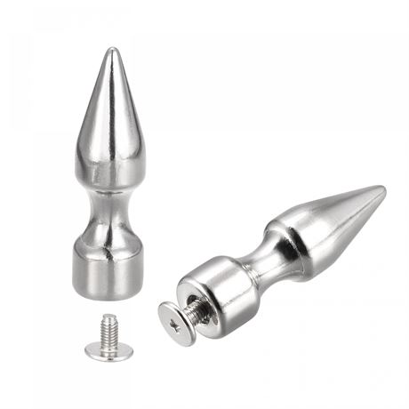 uxcell 10x35mm Screw Back Rivets, 10 Sets Leather Studs for DIY Silver Tone