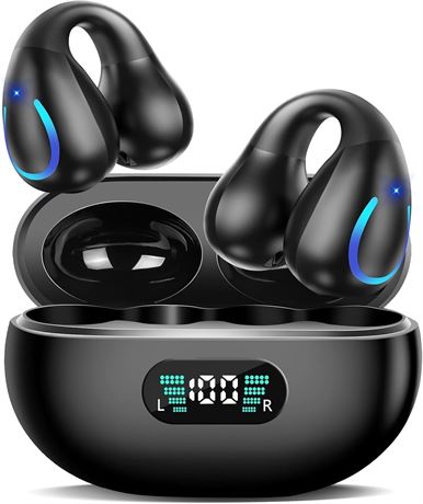 AI Translator Earbuds, 144 Languages, Open-Ear Clip
