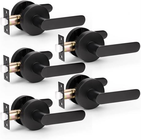 KNOBWELL Black Matte Cabinet Handles (5)