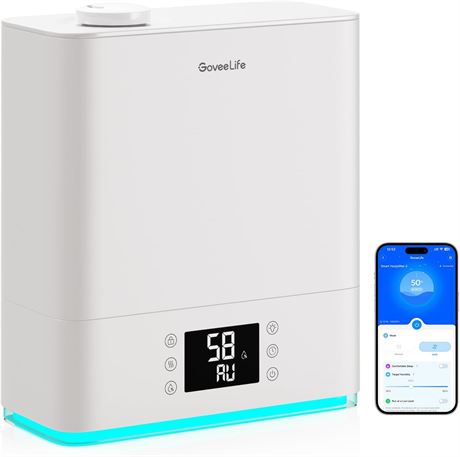 GoveeLife Smart Humidifier 6L WiFi Top-Fill for Bedroom/Large Room, Auto