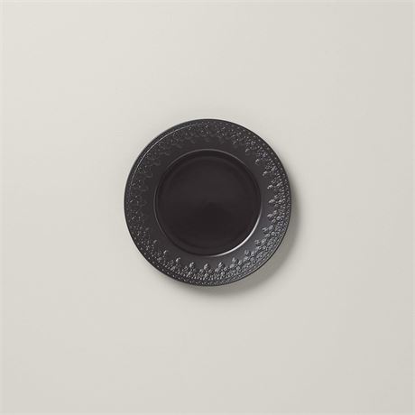 Lenox Black Chelse Muse Fleur Matte Decorative Plate, 1 Piece
