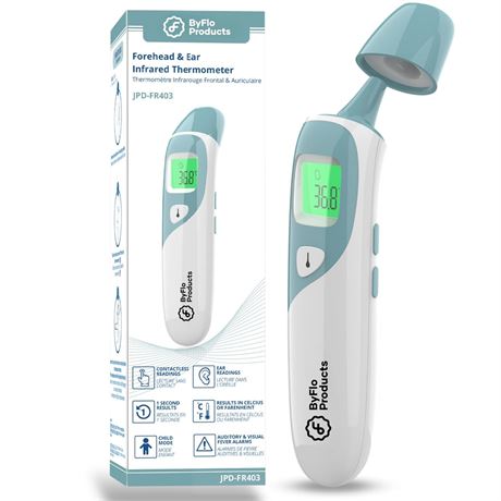 Thermomètre Sans Contact ByFloProducts Ear and Forehead Thermometer