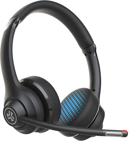 JLab Go Work Casque sans fil avec micro, Bluetooth PC, 45h, multipoint