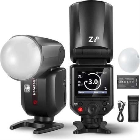 NEEWER Z2-S TTL Round Head Flash for Sony 76Ws HSS 1/8000s