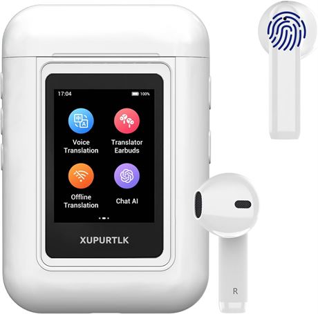 Xupurtlk AI Translation Earbuds Real Time, 120 Offline, 74 Online Languages