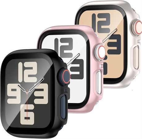 Coque Luyialvals Apple Watch 46mm S11/S10 + Verre Trempé x3 Pack