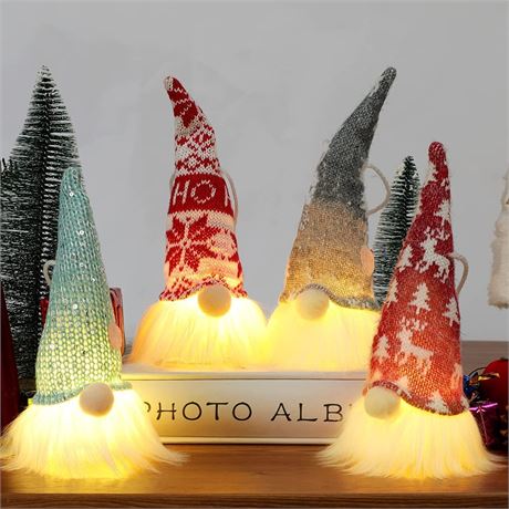 Décorations de Noël Lutins Suédois x4 avec Lumières Suspension Maison