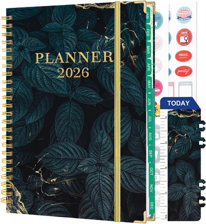 2025–2026 Weekly Planner July–June, Large Monthly Agenda for Work or School