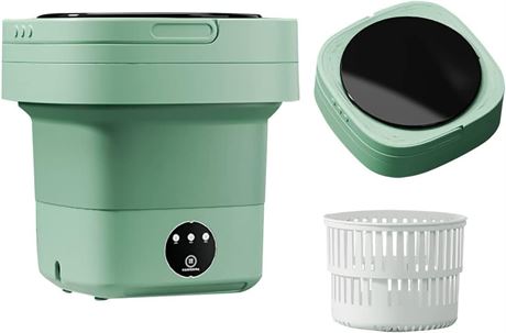 9L Small Portable Washing Machine, Foldable Mini Washer for Travel/Apartment