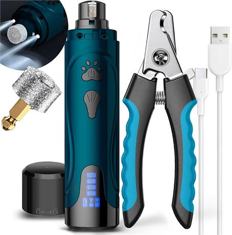 Kit coupe-griffes chien broyeur silencieux rechargeable