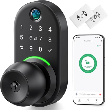 Yamiry Keypad Smart Door Lock with Knob, Keyless Entry, Handle