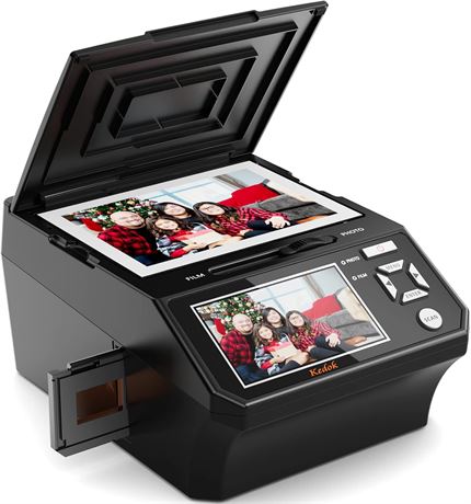 Photo/Name Card/Slide & Negative Scanner with 5in LCD, 22MP JPEG, 8GB SD