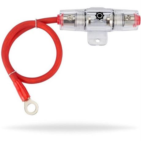 InstallGear 8 Gauge AWG 1ft Power Wire, Red