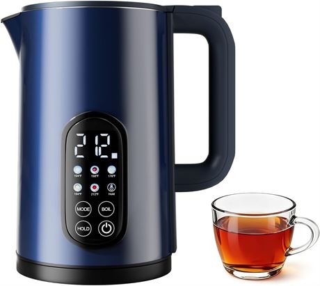 Electric Kettle, 1.7L, 5 Presets, Auto Shut-Off, Cordless, Temp Control