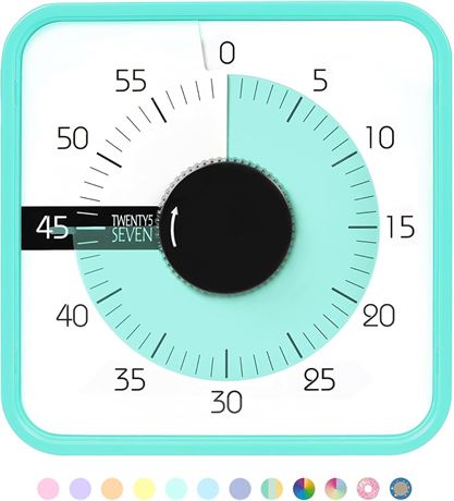 Minuteur Visuel TWENTY5 SEVEN 7.5" 60 min Magnétique Vert Menthe