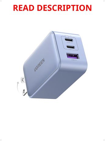 Chargeur UGREEN Nexode 65W GaN 3 Ports USB-C Pliable