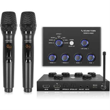 Sound Town 16-Ch Wireless Mic Karaoke Mixer