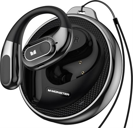 Monster AC330 Open Ear Headphones, Wireless Earbuds BT 5.4, 24H Play, IPX5