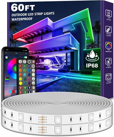 Bande LED Extérieure AILBTON IP68 60 ft RGB Musique Appli Étanche