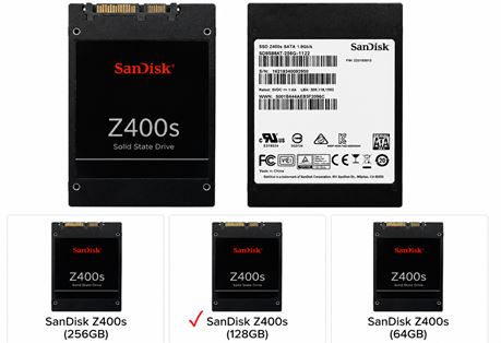 SSD -128GB  (SanDisk Z400S SSD SD8SBAT-128G-1122 128GB 2.5INCH 7MM Brown Box)