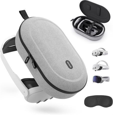 Syntech Hard Carrying Case for Meta Quest 3/3S/Quest 2/Pico4 VR Headset Gray