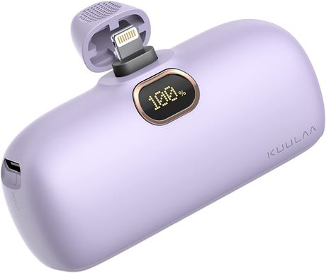 Kuulaa Mini 5000mAh Fast Charging Power Bank with LED for iPhone
