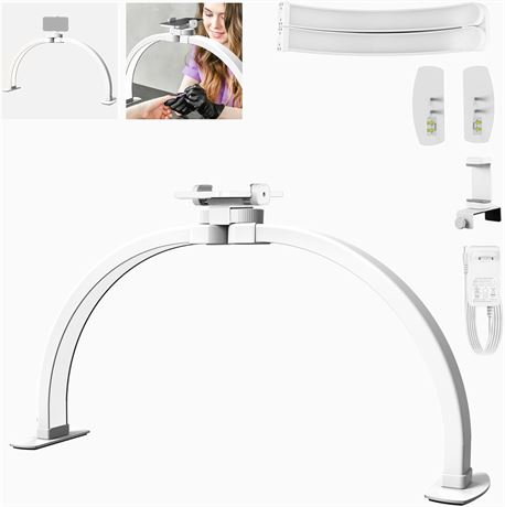 NEEWER BASICS 23" Half Moon Nail Light 308 LEDs 28W BiColor Arc Lamp HM04-D